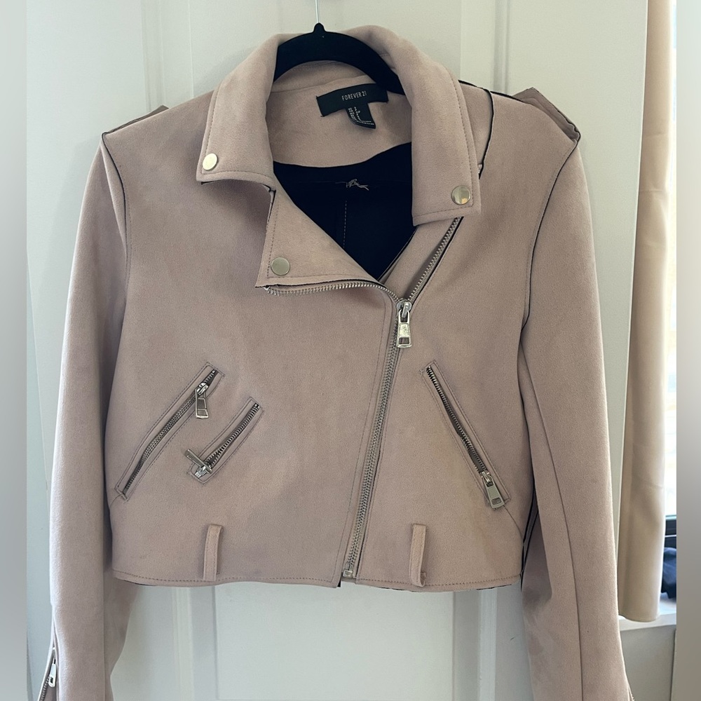 Forever 21 suede moto jacket